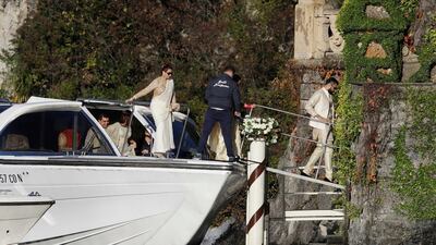 Manna Shetty, wife of Bollywood actor Suneil Shetty, arrives to attend the wedding of Indian Bollywood stars Deepika Padukone and Ranveer Singh at the Villa Balbianello. AP Photo