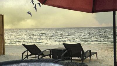 Each trailer has its own slice of shoreline