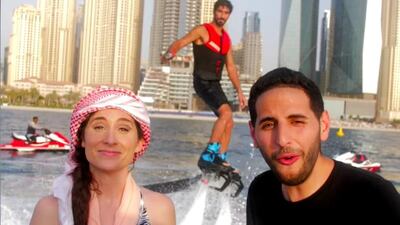 Instagram influencer, Nuseir Yassin, known as Nas Daily, with girlfriend Alyne Tamir have made a video about visiting Dubai as tourists. Instagram / nasdaily