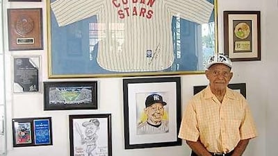 The former baseball player Emilio Navarro, 104, is believed to be the last surviving player of the Negro American League.