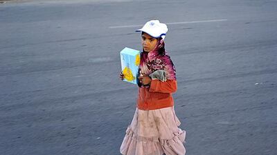 Yasmin Hajiri, 10, was pulled from school by her mother three months ago to work. Her family eats, at best, a tomato and bread for breakfast and lunch. As of January, 58 per cent of Yemen’s 3.8 million children under age 5 are stunted in terms of weight???
