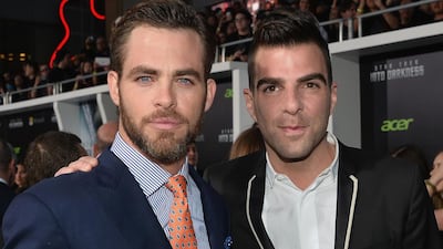 Actors Chris Pine (left) and Zachary Quinto. Photo by Alberto E. Rodriguez / WireImage