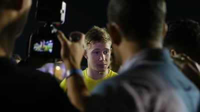 Kevin de Bruyne is in Abu Dhabi with the Manchester City squad for warm-weather training. Jeffrey E Biteng / The National
