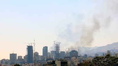 Smoke rises after an Israeli air strike in central Tehran, home to nearly 10 million people. EPA