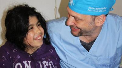 Hadeem Meqat (13), who received surgery to correct a growth plate deformity (hemi-epiphysiodesis) with Dr. Marc Sinclair. Courtesy The Little Wings Foundation