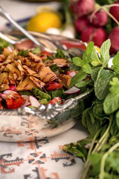 Fattoush salad. Courtesy Table Tales