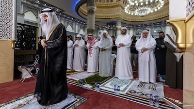 Tahajjud prayers at Al Farooq Omar bin Al Khattab Mosque in Al Safa, Dubai. All photos: Antonie Robertson / The National