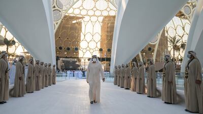 Sheikh Mohammed pictured at the Cabinet meeting.