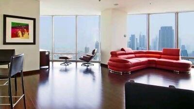 Two-bedroom apartment in Burj Khalifa, Dubai. Courtesy Better Homes