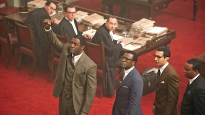 The British actor, Idris Elba, left, as Nelson Mandela in Mandela: Long Walk to Freedom. Courtesy Toronto International Film Festival