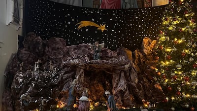 A nativity scene to mark Christmas at the Holy Family Church. Photo: Holy Family Church Gaza