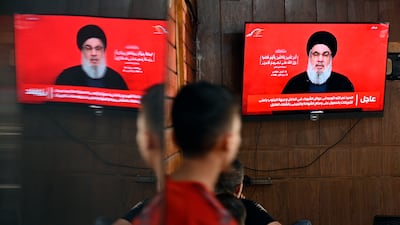 Hezbollah's Hassan Nasrallah delivered a fiery speech on Thursday, but he also hinted at a potential off-ramp against Israel. EPA