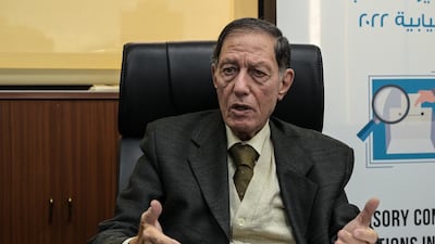 President of Lebanon's supervisory commission for elections, retired judge Nadim Abdelmalak, at his office in Beirut, talks about how current lack of power and funding mean the department is unable to effectively observe the upcoming general election.