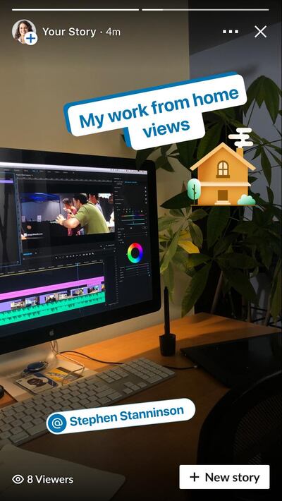 An example of a LinkedIn Story.