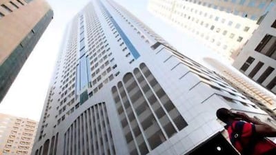 The Al Tayer tower in Sharjah after the fire in April.