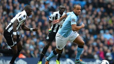 Manuel Pellegrini is hopeful Vincent Kompany will be fit for Wednesday's Champions League fixture with CSKA Moscow. Andrew Yates / AFP