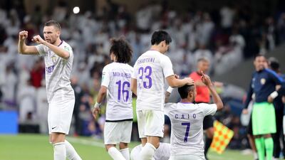 Caio of Al Ain celebrates his goal during the game between River Plate and Al Ain in the Fifa Club World Cup.