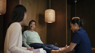 Those who prefer to wind down can head to The Retreat with its 14 showers and foot spa. Courtesy Cathay Pacific