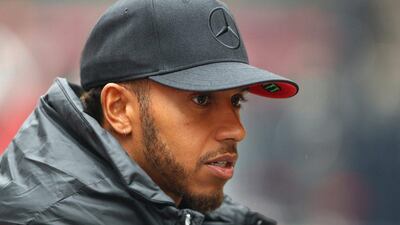 Lewis Hamilton speaks to media ahead of the Formula One Grand Prix of China at Shanghai International Circuit on April 6, 2017 . Clive Mason / Getty Images