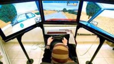 The simulators at the Emirates Driving Company provide 36 scenarios that students could face on the road.