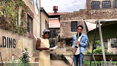 Belita Andre performed a peotry reading for the duchess. Getty Images / @Sussex Royal
