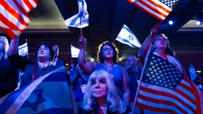American group Christians United for Israel attend a rally in Virginia. AP Photo