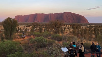 People view Uluru, formerly known as Ayers Rock, near Yulara, Australia. Reuters