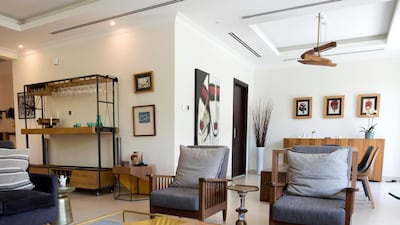 The coffee table comes with 25 'plug-ins' so it can be configured to suit your needs. Ruel Pableo for The National