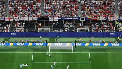 Congo's Brian Cipenga fires past England goalkeeper Jordan Pickford at his near post. AFP