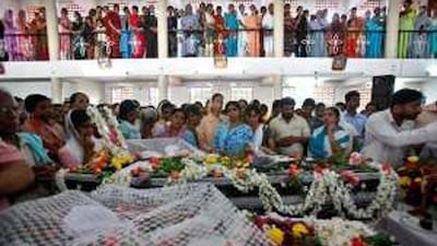 Families grieve for their loved ones.