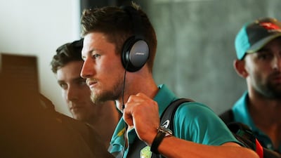Australian cricketer Cameron Bancroft arrives at Cape Town International Airport. Sumaya Hisham / Reuters