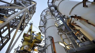 The BP ETAP (Eastern Trough Area Project) oil platform in the North Sea, around 100 miles east of Aberdeen, Scotland. Getty Images