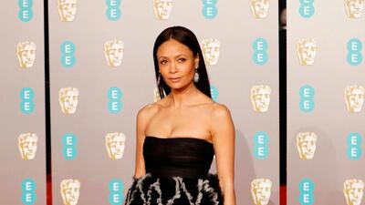 Thandie Newton wearing Valentino Couture at the 2019 Bafta Awards ceremony at the Royal Albert Hall in London, on February 10, 2019. AFP