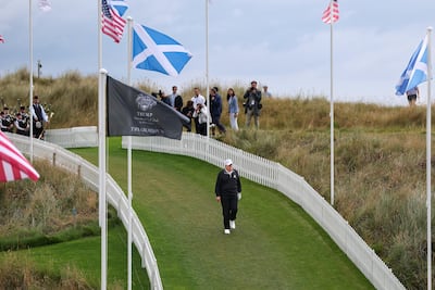 Donald Trump at Trump International Golf Links in Balmedie, near Aberdeen, Scotland, during a visit in July. Getty Images