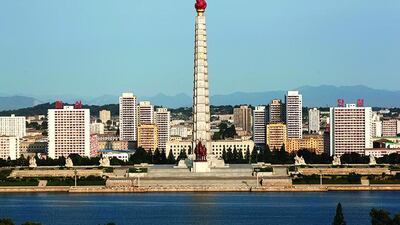Juche Tower (the Tower of Juche Idea) in Pyongyang, North Korea. Getty Images
