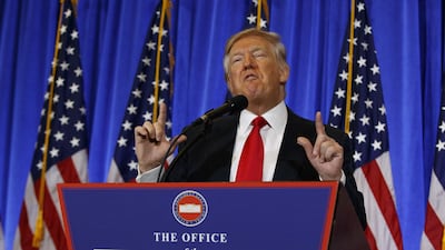 The US president-elect Donald Trump announced that his business interests would be held in a trust run by his sons Don and Eric. Damac confirmed that Mr Trump had rebuffed its recent business proposals. Evan Vucci / AP Photo