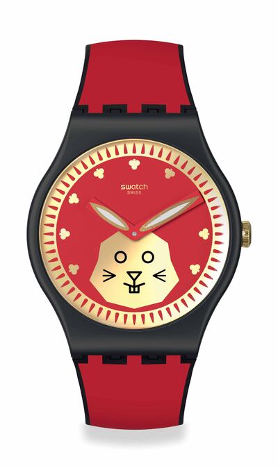 Swatch's Chinese New Year 2023 Year of the Rabbit Special Edition watch. Photo: Swatch
