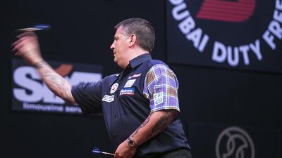 Gary Anderson became the new champion of the Dubai Duty Free Darts Masters. Mona Al Marzooqi/ The National