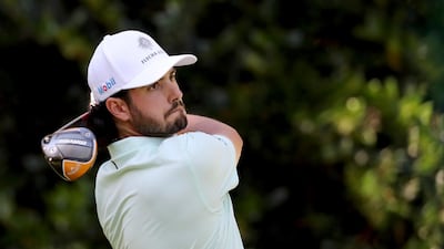 Abraham Ancer tees off on the 7th hole. AP