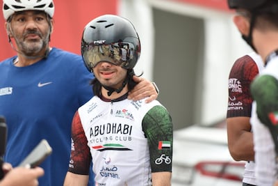 Despite sustaining a serious injury Abdullah Al Shamsi is back on his bike. Photo: Abdullah Al Shamsi