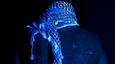 Detail from an image from Wafaa Bilal’s performance piece ...And Counting (2010). The photograph was included in Wednesday night's auction.