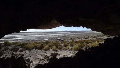 Dakar Rally director Etienne Lavigne and staff scout locations for the 2015 Dakar Rally in Bolivia last week. Franck Fife / AFP / September 16, 2014