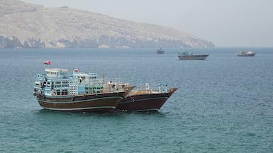 Vessels in the Strait of Hormuz, Musandam, Oman, May 8, 2026. REUTERS / Stringer