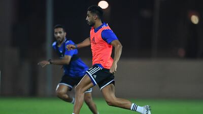 Midfielder Majed Hassan trains in Dubai. Photo: UAE FA