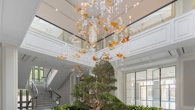 It has a 50-year-old Bonsai tree in the atrium.