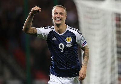 Scotland's Leigh Griffiths will have his time ask cut out against Serbia. PA
