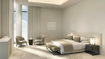 Bedroom in the Dubai Hills project. Courtesy Alix Lawson