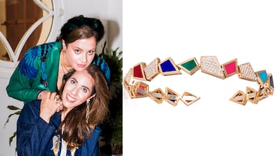 Fragments, by designers Dima and Tania Nawbar, is a collection inspired by the colourful shattered glass from Beirut's old buildings. Photo: L'Atelier Nawbar