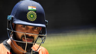 Virat Kohli of India looks on during an Indian training session at Adelaide Oval on Wednesday. Getty Images