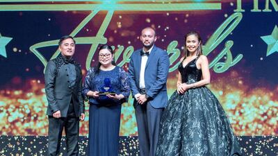 Cebu Pacific wins TFT Excellence in Philippine Connectivity Award at The Filipino Times Awards at Sofitel on the Palm Jumeirah, Dubai. Ruel Pableo / The National